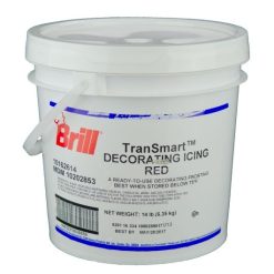 Brill Red Transmart Decorating Icing, 14 Pound, 1 Per Case | SKU: 613240 | UPC: 632210028859