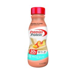 Premier Protein Peaches & Creme Protein Shake, 11.5 Fluid Ounce, 12 Per Case | SKU: 734031 | UPC: 643843717867