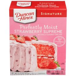 Duncan Hines Strawberry Supreme Cake Mix, 15.25 Ounce, 12 Per Case | SKU: 666439 | UPC: 644209411856