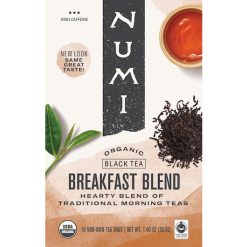 Numi Breakfast Blend Black Tea, 18 Count, 6 Per Case | SKU: 694524 | UPC: 680692602203