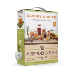 Savory Choice Halal Mirepoix Broth Concentrate Bag-In-Box, 12 Pound, 1 Per Case | SKU: 752688