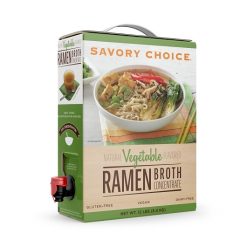 Savory Choice Halal Vegetable Ramen Broth Concentrate Bag-In-Box, 12 Pound | SKU: 786366 | UPC: 701809307177