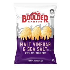 Boulder Canyon Malt Vinegar Sea Salt Kettle Chips, 1.5 Ounces, 55 Per Case | SKU: 530962 | UPC: 708163113154