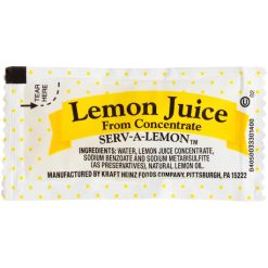 Portion Pac Lemon Juice, 4 Gram, 200 Per Case | SKU: 219768 | UPC: 716037311605