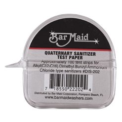Bar Maid Sani-Maid Paper Quaternary Sanitizer Test, 100 Count, 12 Per Case | SKU: 503904 | GTIN: 00718550222123