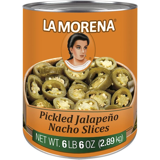 La Morena Nacho Sliced Jalapenos, 108 Fluid Ounce, 6 Per Case | SKU: 708023