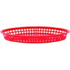 Tablecraft 12.75 Inch X 9.5 Inch X 1.5 Inch Red Oval Jumbo Platter Basket, 36 Each | SKU: 391563