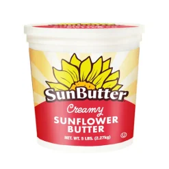 Sunbutter Creamy Sunflower Butter, 5 Pound Tub, 6/Case | SKU: 556098 | GTIN: 0737539191257