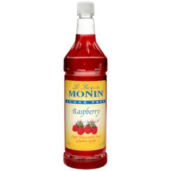 Monin Sugar-Free Raspberry Syrup, 1 Liter, 4 per Case | SKU: 497588 | UPC: 738337061004