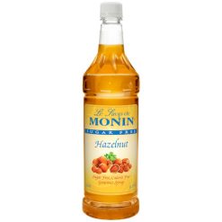 Monin Sugar-Free Hazelnut Syrup, 1 Liter, 4 Per Case | SKU: 427093 | UPC: 738337061462