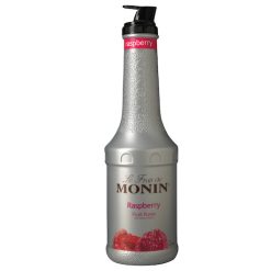 Monin Raspberry Fruit Puree Syrup, 1 Liter, 4 Per Case | SKU: 502533 | UPC: 738337883750