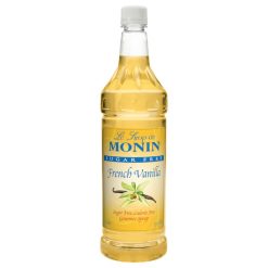 Monin French Vanilla Sugar Free Syrup, 1 Liter, 4 Per Case | SKU: 534170 | UPC: 738337884184