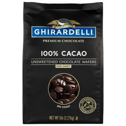 Ghirardelli 100% Unsweetened Chocolate Wafers, 80 Ounces, 2 Per Case | SKU: 748555 | UPC: 747599417245