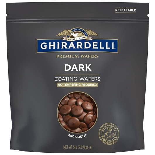 Ghirardelli Dark Coating Wafers, 5 Pound, 2 Per Case | SKU: 785565 | UPC: 747599425196
