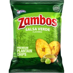 Zambos Salsa Verde Plantain Chips, 2.47 Ounce, 8 Per Box, 4 Per Case | SKU: 770032 | UPC: 750894610563