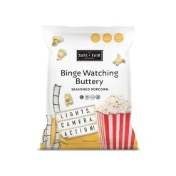 Safe + Fair Drizzled Popcorn Kettle Popped Binge Watching Buttery Flavored Popcorn, 1.125 Pound, 6 Per Case | SKU: 772031 | UPC: 810023590606