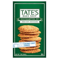 Tate s Bake Shop Coconut Crisp Cookies, 7 Ounces, 12 Per Case | SKU: 737033 | UPC: 810291001774