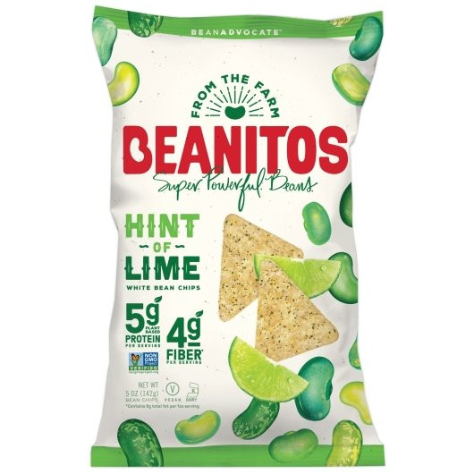 Beanitos White Bean Chips Hint Of Lime, 5 Ounce, 6 Per Case | SKU: 625420 | UPC: 812891020421