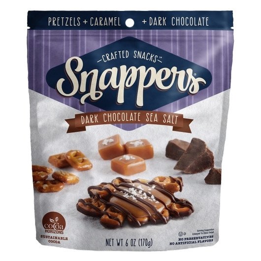 Snappers Sea Salt Dark Chocolate, 6 Ounce, 6 Per Case | SKU: 632917 | UPC: 813085600160