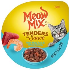 Meow Mix Tenders In Sauce Tuna & Shrimp, 2.75 Ounce, 12 Per Case | SKU: 757693 | UPC: 829274006156