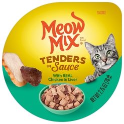 Meow Mix Tender Favorites Chicken Liver, 2.75 Ounce, 12 Per Case | SKU: 695312 | UPC: 829274149990