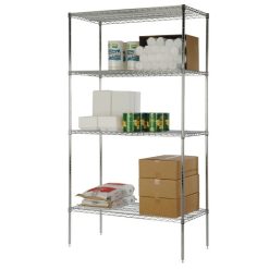 Focus 4 Shelf & 4 Post Kit 24X48x74 Chrome, 1 Count | SKU: 767318
