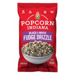 Indiana Black And White Fudge Drizzled Popcorn, 6 Ounce, 12 Per Case | SKU: 568938 | UPC: 843571002345