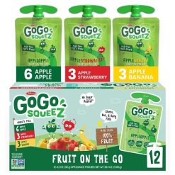 Gogo Squeez Applesauce Variety Pack, 12 Per Box, 6 Per Case | SKU: 592848 | UPC: 848860000507