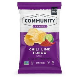 Community Snacks Chili Lime Fuego Kettle Chips, 2 Ounce, 25 Per Case | SKU: 774902 | UPC: 850040471526