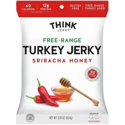 Think Jerky Sriracha Honey Turkey Jerky, 2.2 Ounce, 48 Per Case | SKU: 766757 | UPC: 850941006438