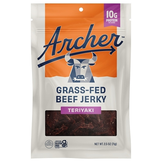 Country Archer Jerky Co Teriyaki Grass-Fed Beef Jerky, 2.5 Ounce, 12 Per Case | SKU: 715628 | UPC: 853016002687