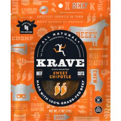 Krave Gourmet Sweet Chipotle Beef Cuts, 2.7 Ounces, 8 Per Case | SKU: 696559 | UPC: 815296020935