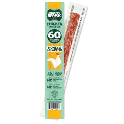 Mighty Spark Food Co Honey Jalapeno Chicken Snack Stick, 1 Ounce, 18 Per Pack, 4 Per Case | SKU: 792440
