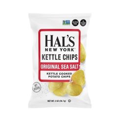 Hal s Ny Original Sea Salt Chips Bag, 2 Ounce, 24 Per Case | SKU: 810794