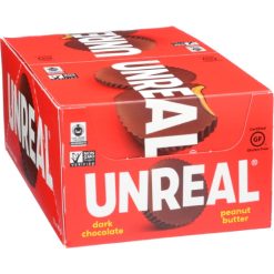 Unreal Dark Chocolate Peanut Butter Cup Caddy Case, 0.5 Ounce, 40 Per Box, 6 Per Case | SKU: 692667 | UPC: 855571005752