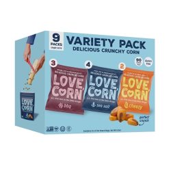 Love Corn Variety Pack 9 Cut Love Corn Case (8 X 6.3Oz), 6.3 Ounce, 8 Per Case | SKU: 766276 | UPC: 855596007779