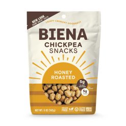 Biena Snacks Honey Roasted Chickpeas, 5 Ounces, 8 Per Case | SKU: 698424 | UPC: 857597003484