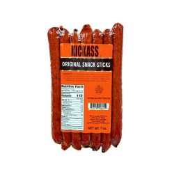 Kickass Beef Jerky Original Flavored Snack Sticks, 7 Ounce, 72 Per Case | SKU: 772795 | UPC: 857613008110