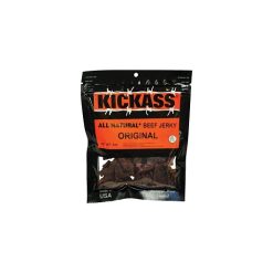 Kickass Beef Jerky Original All Natural Beef Jerky, 3 Ounce, 24 Per Case | SKU: 772778 | UPC: 857613008202