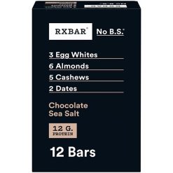 Rxbar Chocolate Sea Salt Protein Bar, 1.8 Ounce, 12 Per Pack, 6 Per Case | SKU: 691516 | UPC: 857777004300