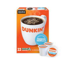 Dunkin Donuts French Vanilla K-Cup Pod Light Roast, 22 Count, 4 Per Case | SKU: 730842 | UPC: 881334012682