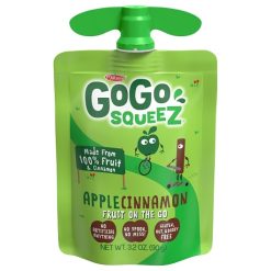 GoGo Squeez Apple Cinnamon, 3.2 Ounce, 18 Per Case | SKU: 592886 | UPC: 848860001825