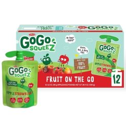 GoGo Squeez Strawberry Applesauce, 3.2 Ounce, 72 Per Case | SKU: 592953 | UPC: 000000150101