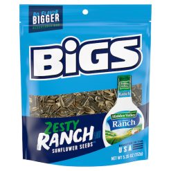 Bigs Hidden Valley Ranch Shelled Sunflower Seeds, 5.35 Ounces, 12 Per Case | SKU: 500919 | UPC: 896887002233