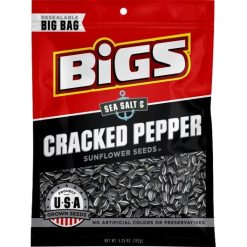 Bigs Sea Salt & Pepper Sunflower Seeds, 5.35 Ounces, 12 per case | SKU: 529874 | UPC: 896887002943