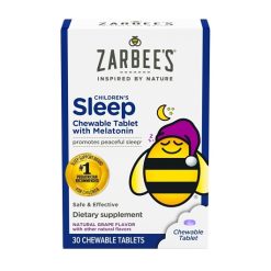 Zarbee s Children s Sleep Tablets, 30 Count, 4 Per Pack, 3 Per Case | SKU: 732456