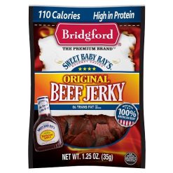 Bridgford Sweet Baby Rays Original Beef Jerky, 1.25 Ounce, 8 Per Box, 6 Per Case | SKU: 757616 | UPC: 047500020787