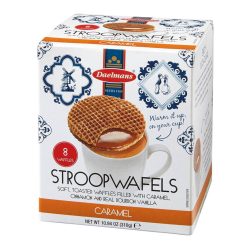 Daelmans Jumbo Caramel Stroopwafel Cube Box, 10.94 Oz (8 Boxes Per Case) | SKU: 696151 | UPC: 853754003352