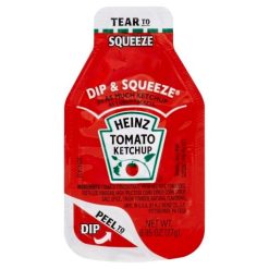 Heinz Dip And Squeeze Tomato Ketchup, 0.96 Ounce, 500 Per Case | SKU: 536077 | UPC: 013000003087