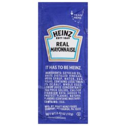 Heinz Mayonnaise Single Serve, 12 Gram, 500 Per Case | SKU: 342408